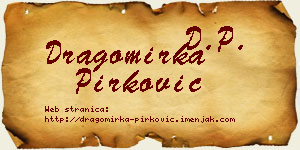 Dragomirka Pirković vizit kartica
